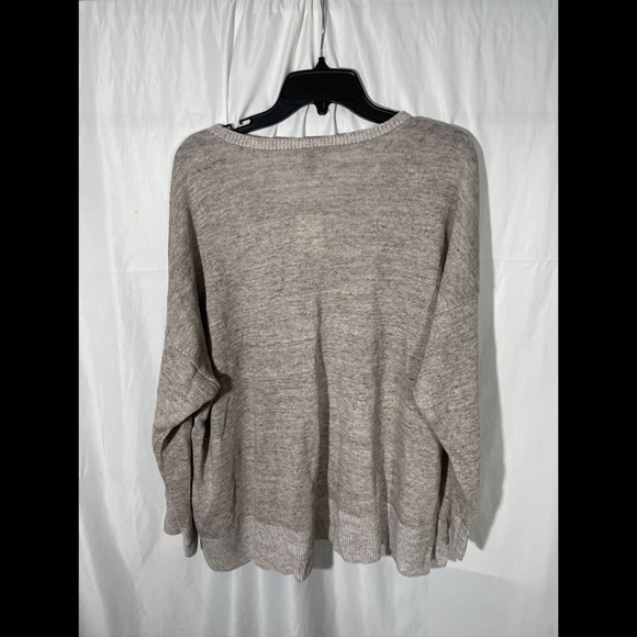 NWT Eileen Fisher Organic Linen Sweater in Heather‎ Moon [ PLUS SIZE 3X ] - Picture 10 of 12